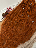 Войлочный комплект дредов и кос с кончиками из термоволокна