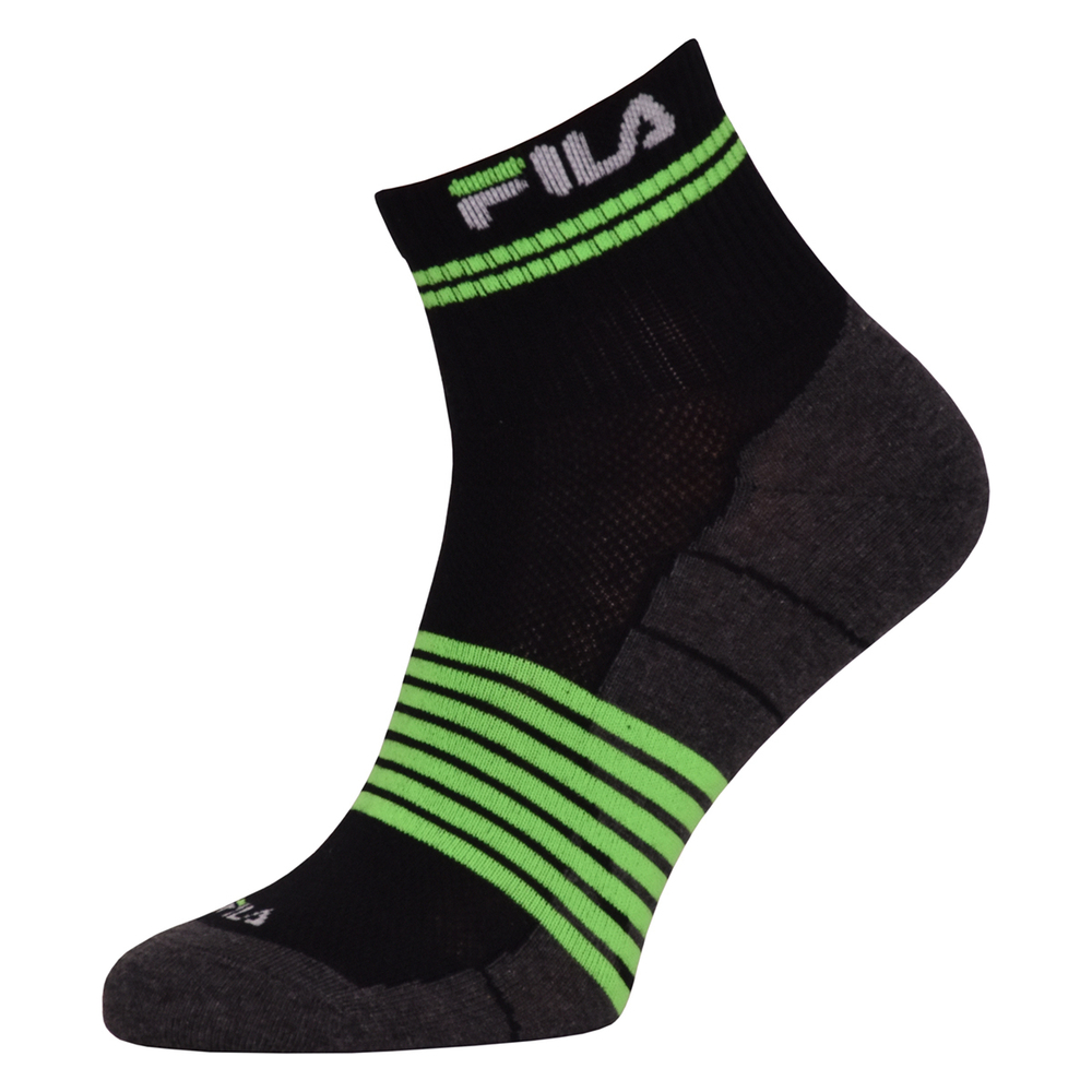 Теннисные носки Fila Unisex Quarter Socks 3P - shock black