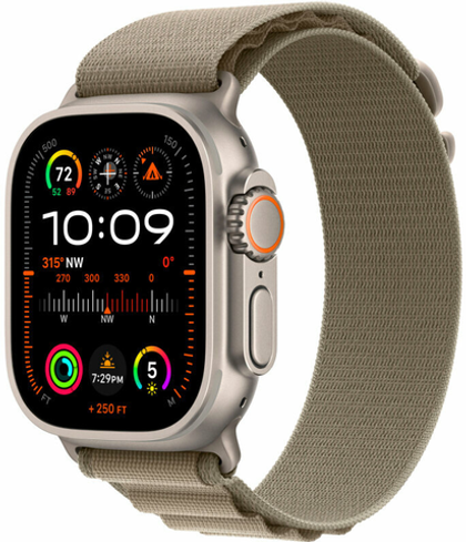 Умные часы Apple Watch Ultra 2 49mm Titanium Olive Alpine Loop L (MRFK3)