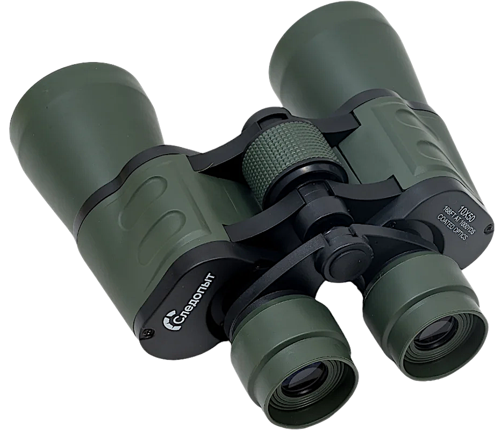 Бинокль Следопыт 10x50 PF-BT-06 180х85х180мм 660г в чехле -