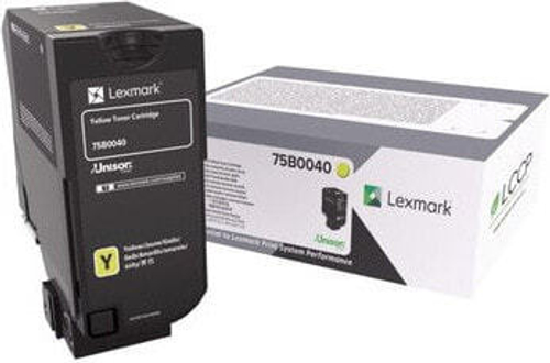 Lexmark 75B0040 тонерный картридж Подлинный Желтый 1 шт