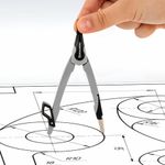 Циркуль с защитным колпачком BRAUBERG "ULTRA", 135 мм, графитовый, блистер, 210817