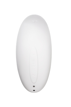 Вакуум-волновой стимулятор клитора с вибрацией Satisfyer Vulva Lover 2, силикон, белый, 11,9 см