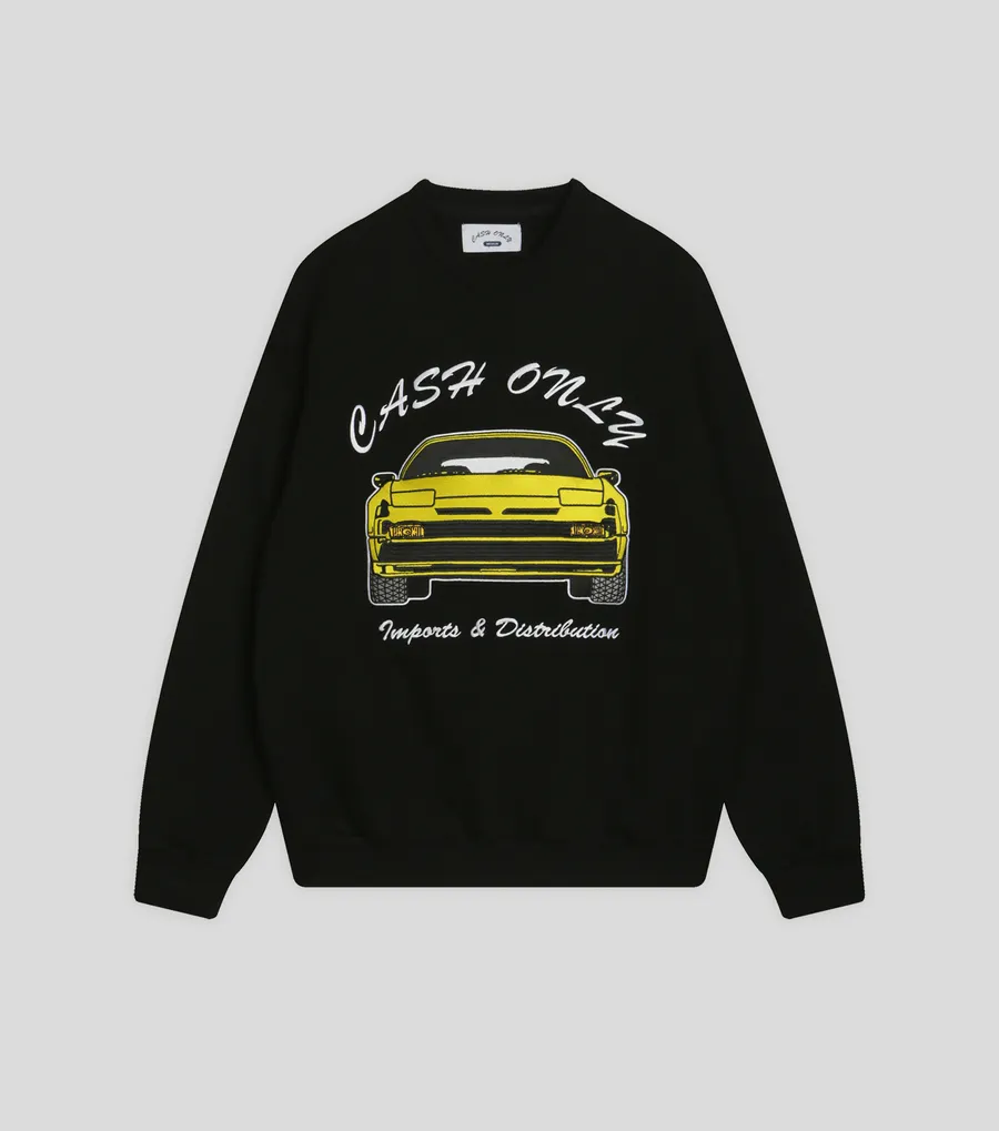 Car Embroidered Crewneck Sweatshirt