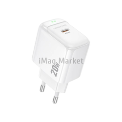 Сетевое зарядное устройство Borofone BAS43A, 1 USB-C, 20W, 3A, белый