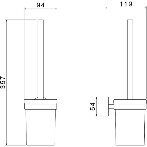 Ершик для унитаза Aquatek Европа AQ4110MB Черный матовый