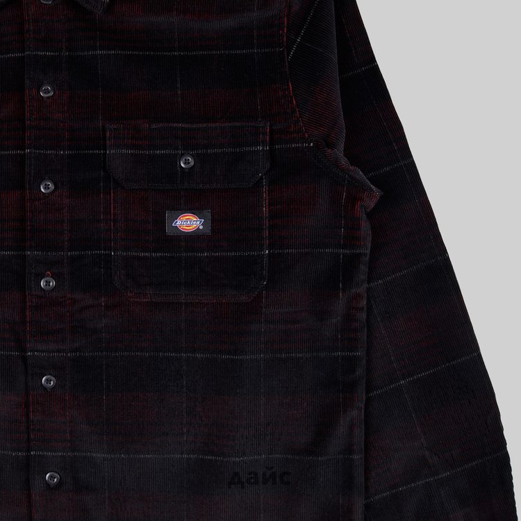 Рубашка мужская Dickies Alma Plaid Long Sleeve Shirt артикул:WLR51_black - купить в магазине Дайс