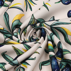 Ткань Габардин 140 г/м² 100% полиэстер шир.150 см  цв.молочный