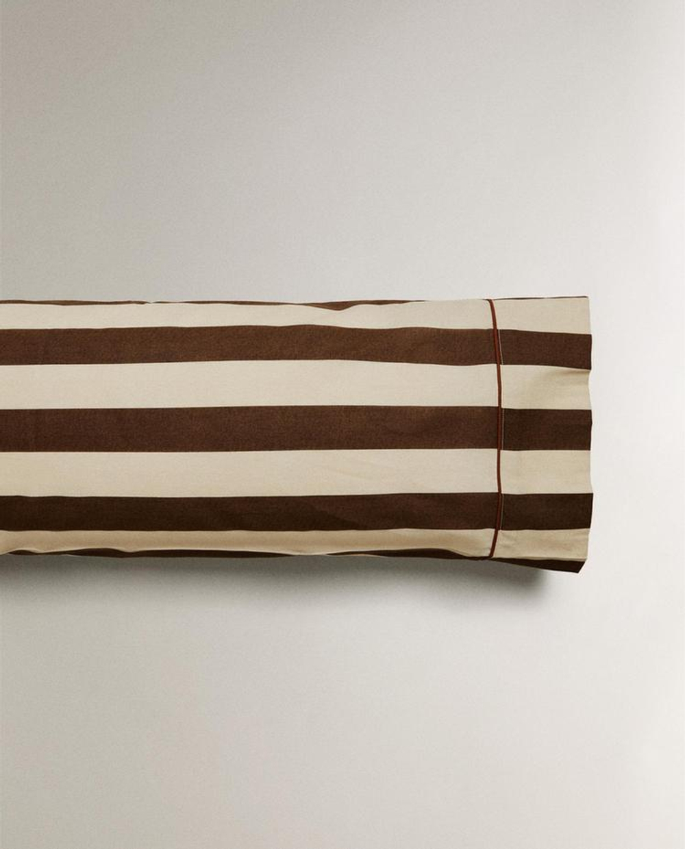 ZARA HOME НАВОЛОЧКА В ПОЛОСКУ, КОРИЧНЕВЫЙ