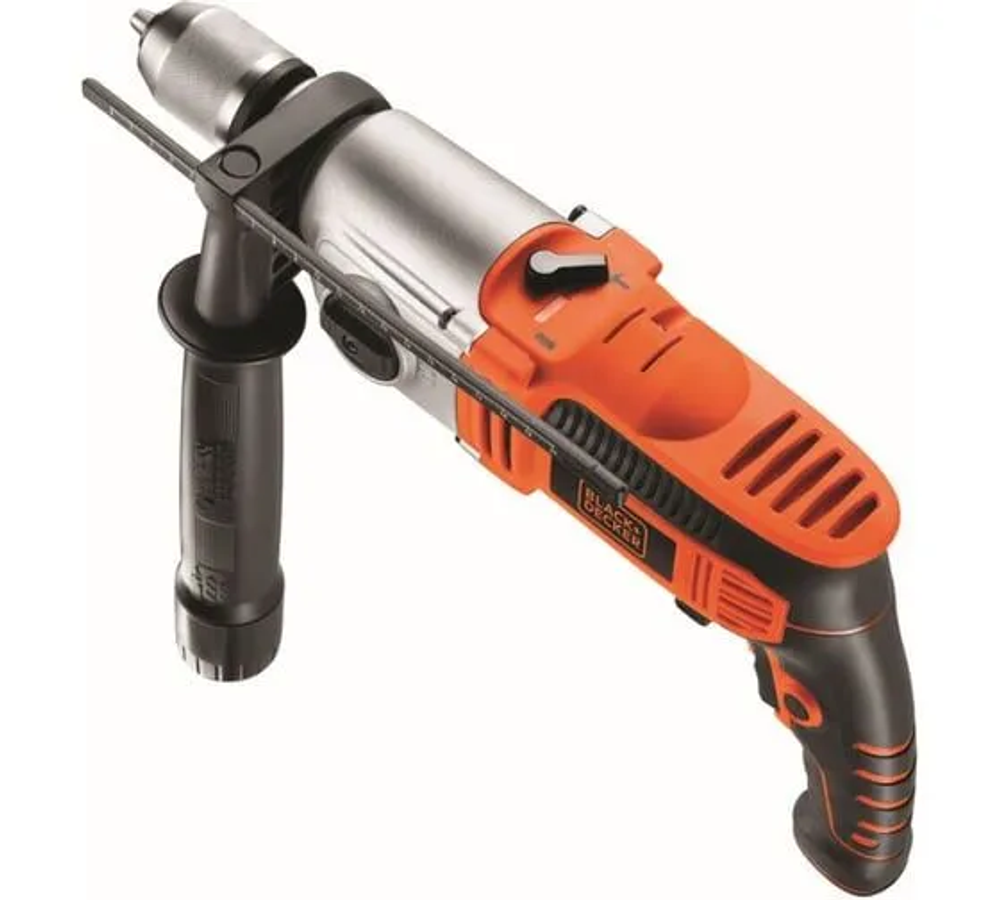 Ударная дрель BLACK+DECKER KR1102K, 1100 Вт, без аккумулятора