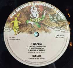 Винтажная виниловая пластинка LP Genesis Trespass (UK 1978)