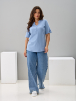 Блузка БЛ-122/голубой