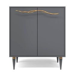 Комод Арт Классик с 2 полками Серый Амбер