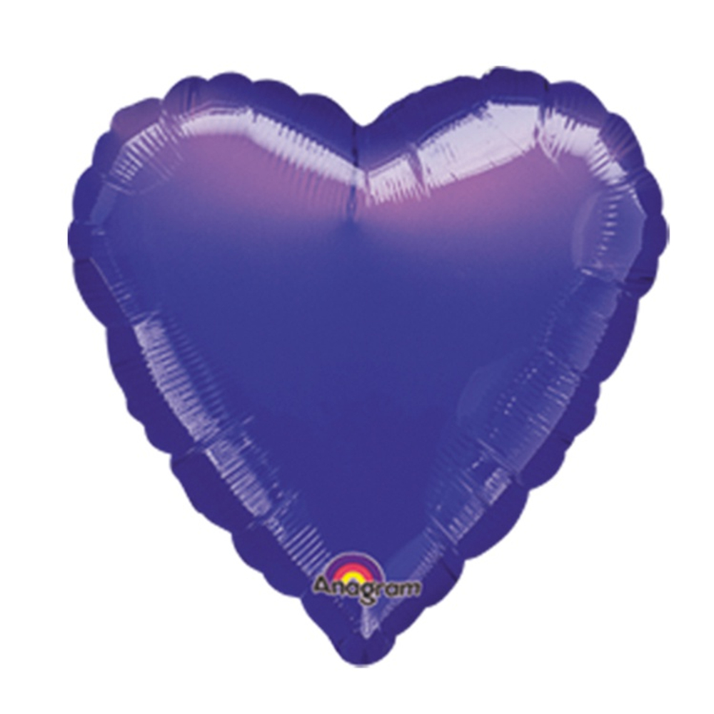 Шар фольгированный Сердце 43 см (Фиолетовый)