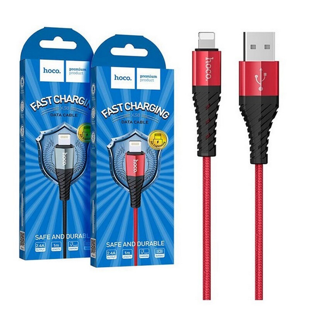 Кабель USB - Lightning HOCO X38 (красный) 1м
