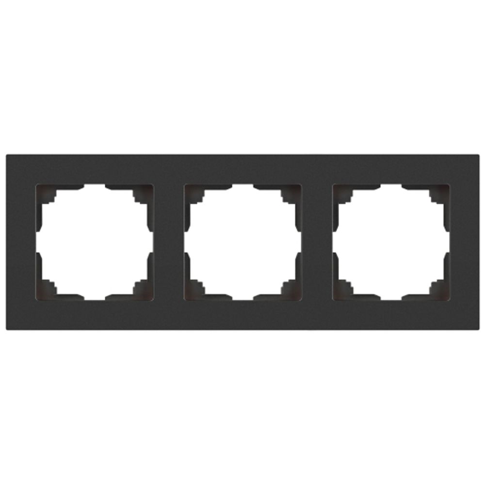 Рамка для розеток и выключателей Intro Accent 6-503-07 на 3 поста, СУ, графит | Intro