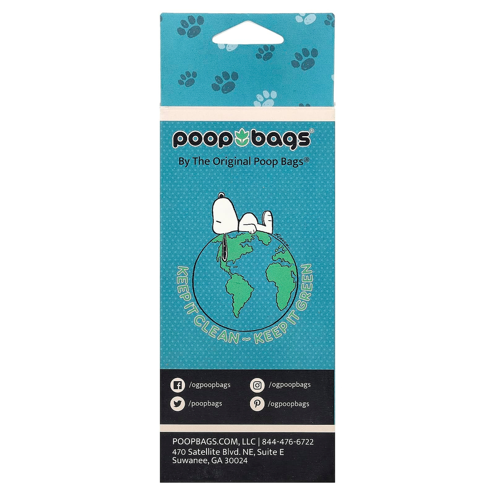 Original Poop Bags, Peanuts®, без запаха, 60 пакетиков
