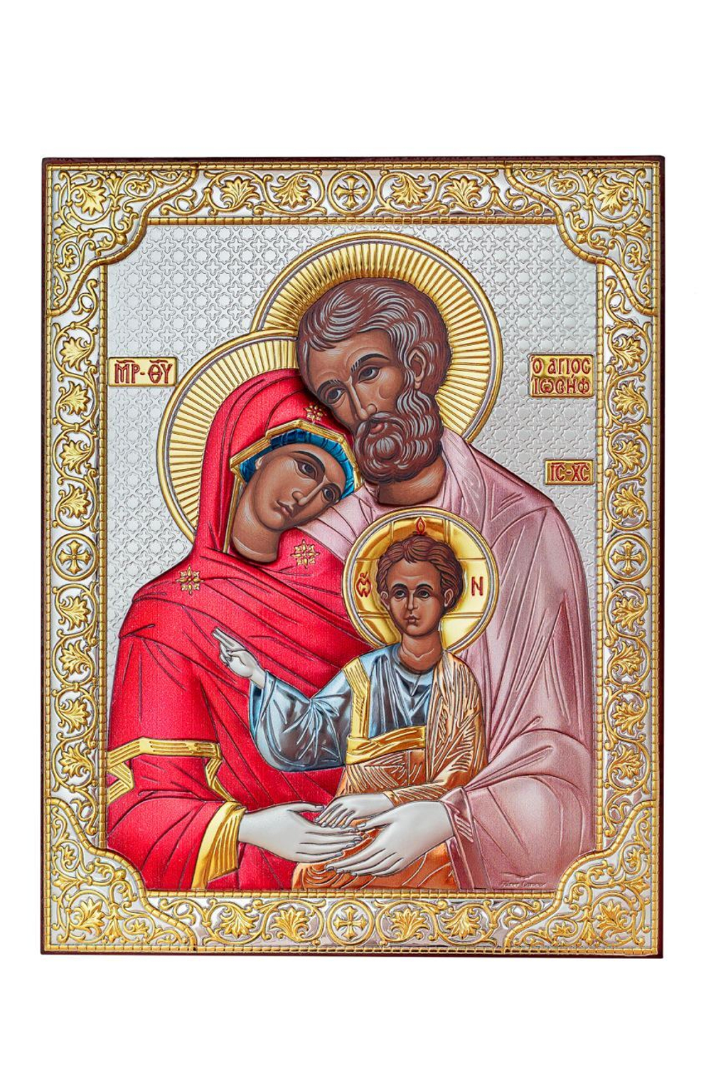 Св. Семейство, икона прямоугольная без рамки, красное дерево, эмаль 120х160