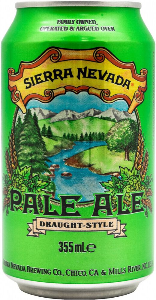 Пиво Sierra Nevada Pale Ale Draught-Style 0.355л. - ж/б (6 шт.)