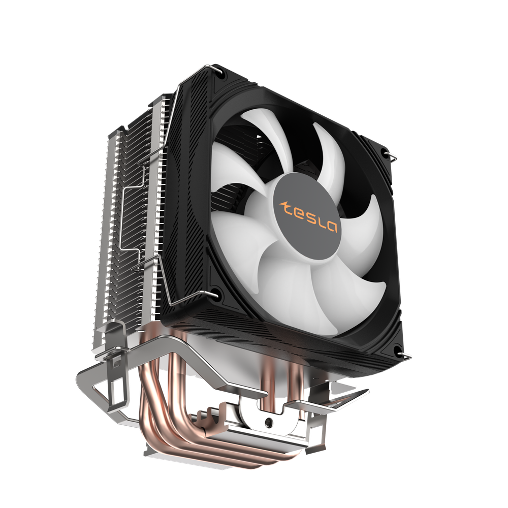 Кулер для CPU TESLA SHADOW 903, 1х92мм, 600-1800rpm, 4-pin, Al+Cu, серебристый-черный-белый/FRGB, 52CFM, 23дБ, 3-PIPE(прямой контакт), TDP 130Вт, INTEL 1700/1200/115x/775/1366, AMD AM5/AM4/AM3(+)/AM2(+)/FM2(+)/FM1/754/940/939 (TSL-903PWM-FRGB)