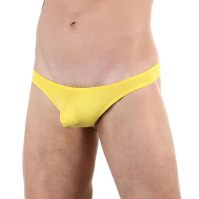 Сексуальные низкие трусы-тонги из хлопкового полотна (Размер: XL) (Цвет: белый)