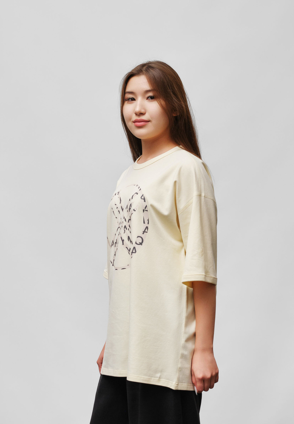 Футболка оверсайз SHANYRAQ CREAM WHITE