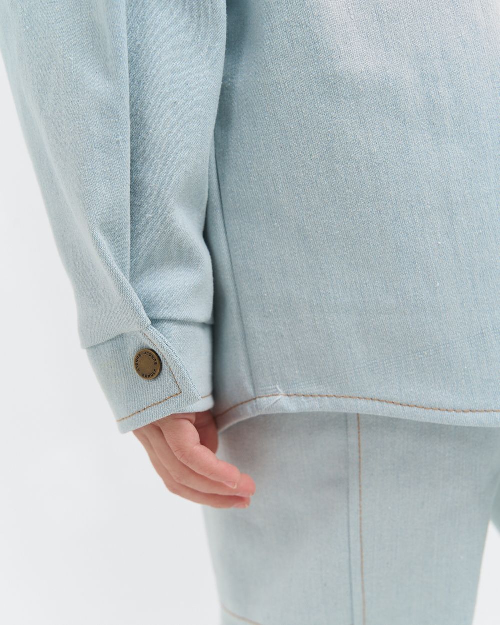 Рубашка джинсовая "Серо-голубой"