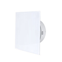 Вытяжной тонкий вентилятор для ванн ММ-Р 01 пластик квадрат 90 м³/час с обратным клапаном  белый глянец