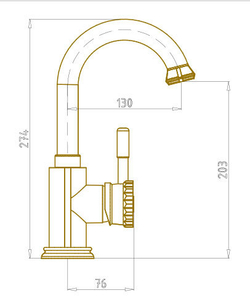 Смеситель 10127 однорычажный Bronze de Luxe