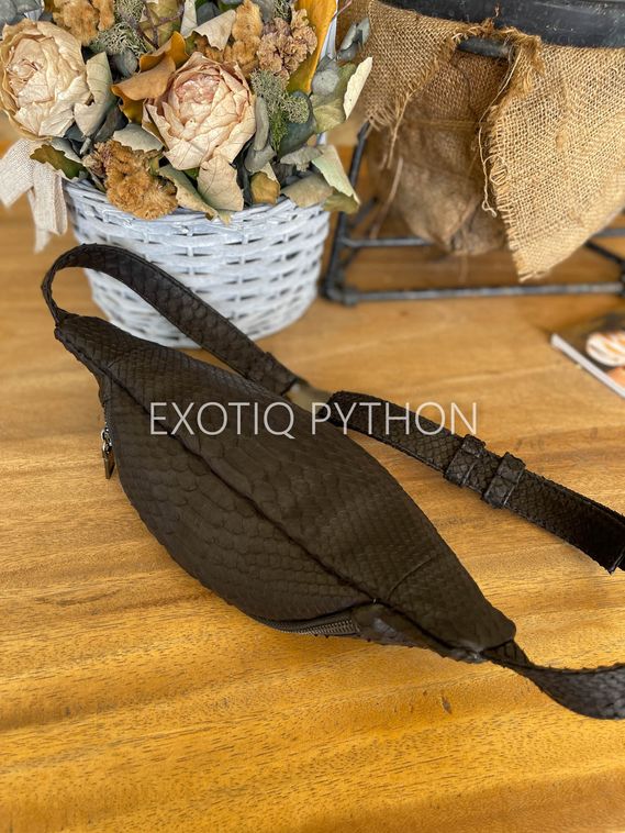 Мужская поясная сумка из кожи питона BG-384