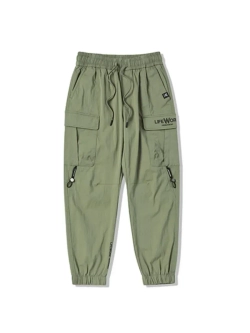 Брюки-джоггеры в стиле карго с молниями на карманах