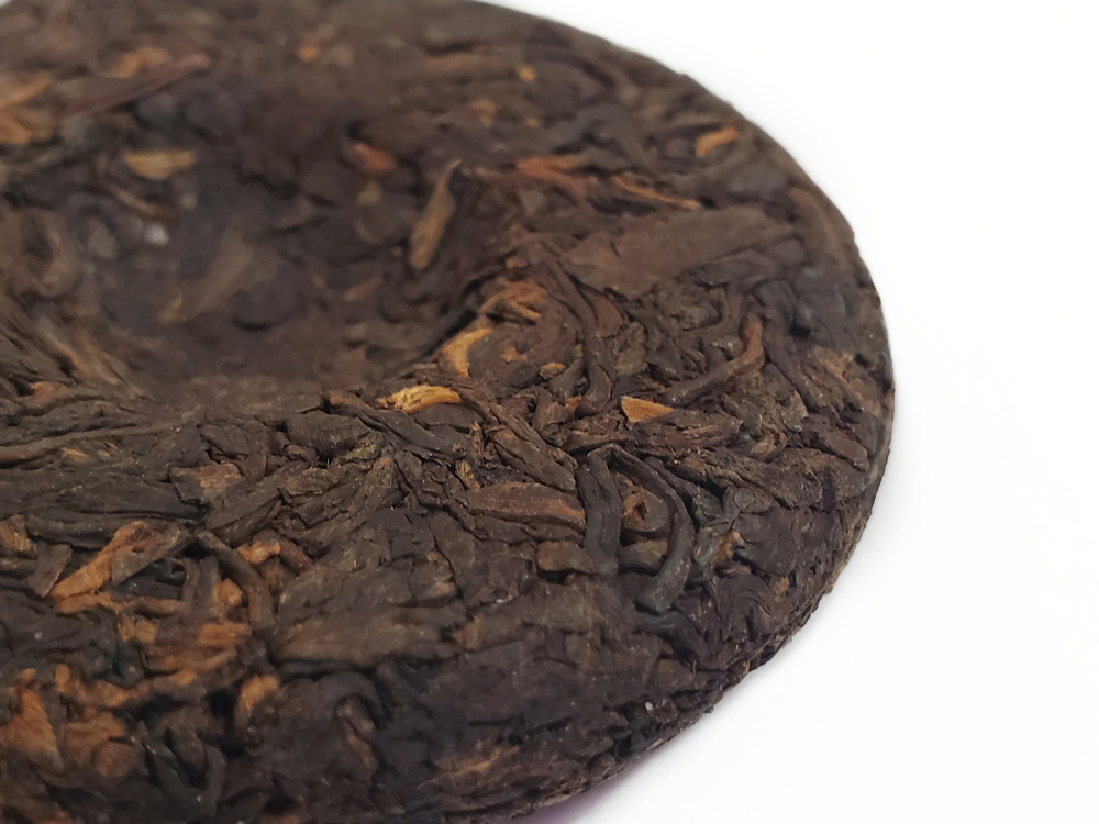 11132 Чай прессованный черный Пуэр Шу "Цзинлун, Баньчжан",  мини бин 50гр