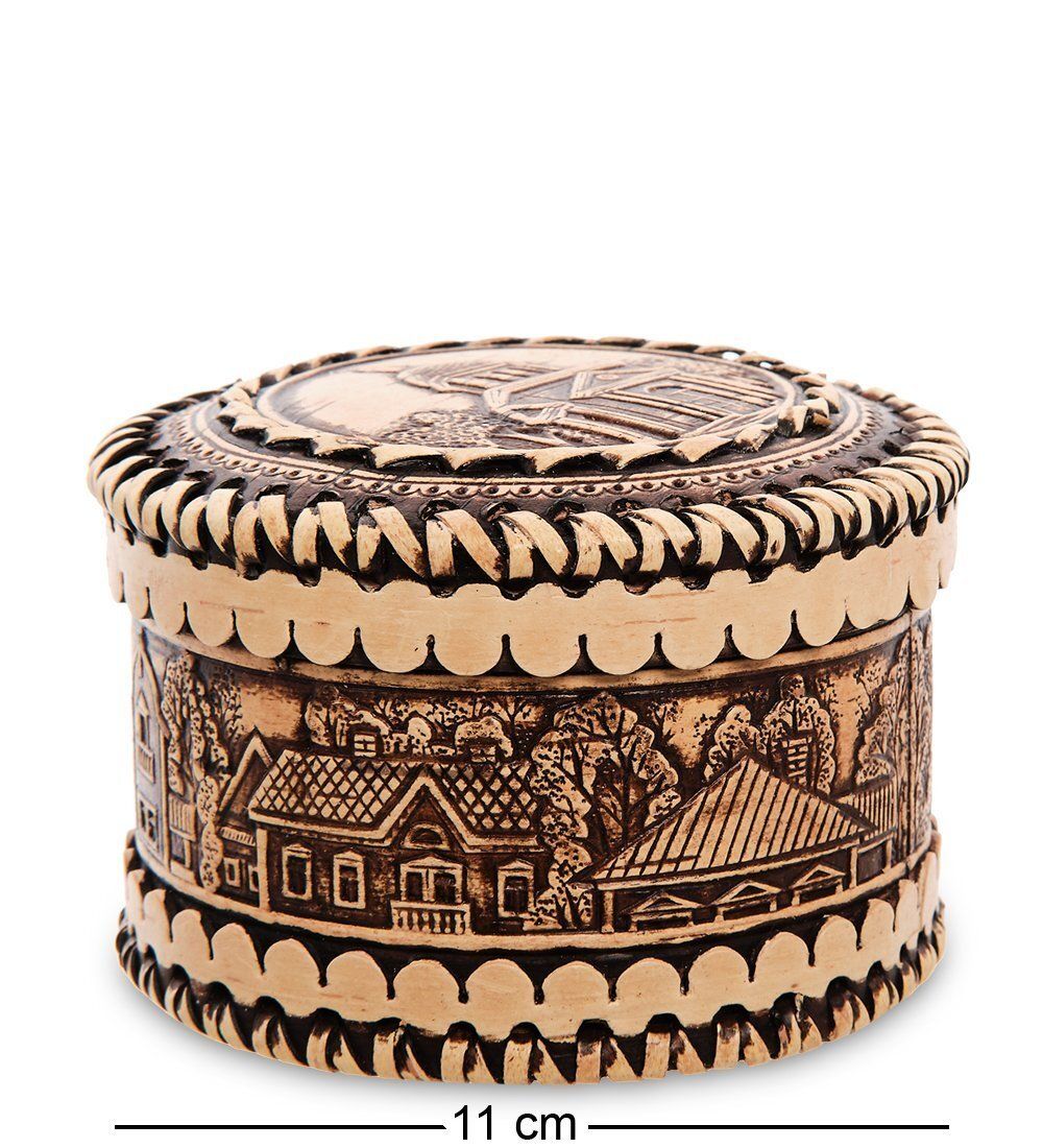 Народные промыслы BST-602 Шкатулка «Храм» (береста)
