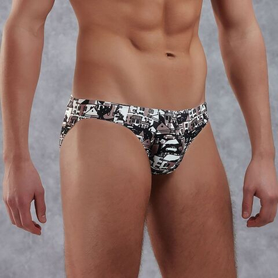 Мужские трусы-слипы с принтом в виде улиц города Doreanse Old City (Размер: XL) (Цвет: разноцветный)