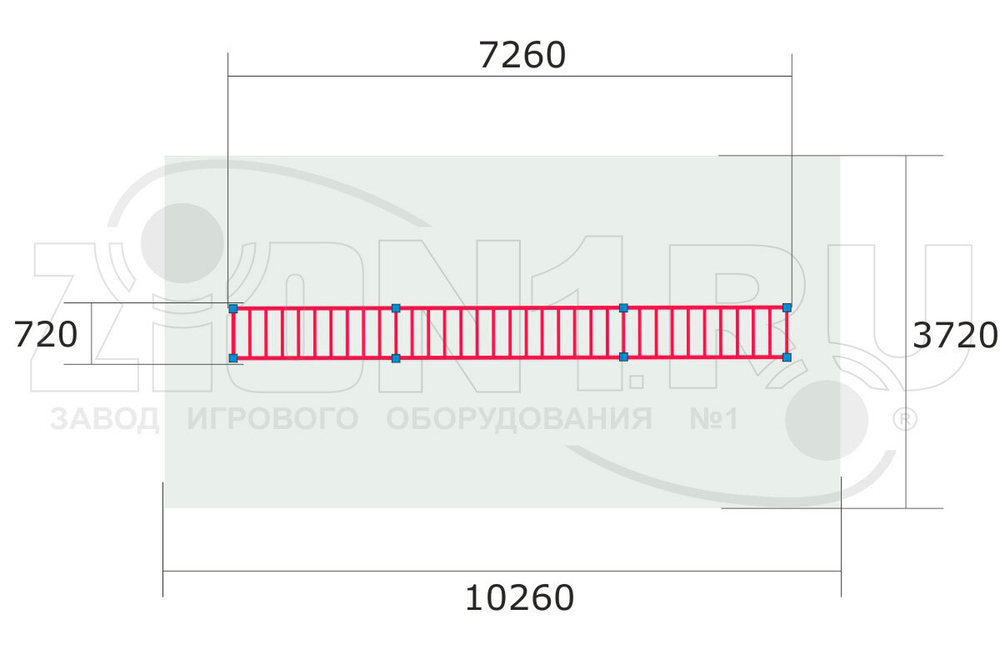 Рукоход Курсант СЭ056 для спортивной площадки