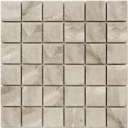 Status Grey Мозаика из керамогранита Bonaparte серый светлый квадрат