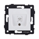 Розетка телефонная RJ11, белый матовый Kollinger REA-009WM для Aspekt, Eleganz, Reflex