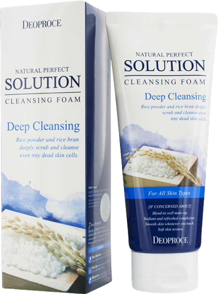 Deoproce Foam Пенка для умывания с маслом норки 8в1 Natural Perpect Solution Cleansing Foam Mink Oil