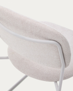 Стул Meli ткань бежевого цвета с бежевыми металлическими ножками