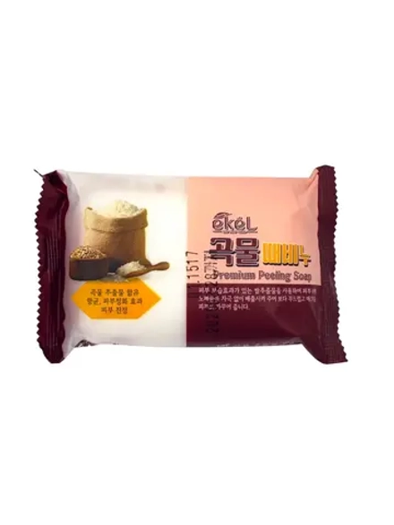 EKEL - МЫЛО ОТШЕЛУШИВАЮЩЕЕ С ЭКСТРАКТОМ ЗЕРНОВЫХ КУЛЬТУР PREMIUM PEELING SOAP GRAIN, 150 ГР