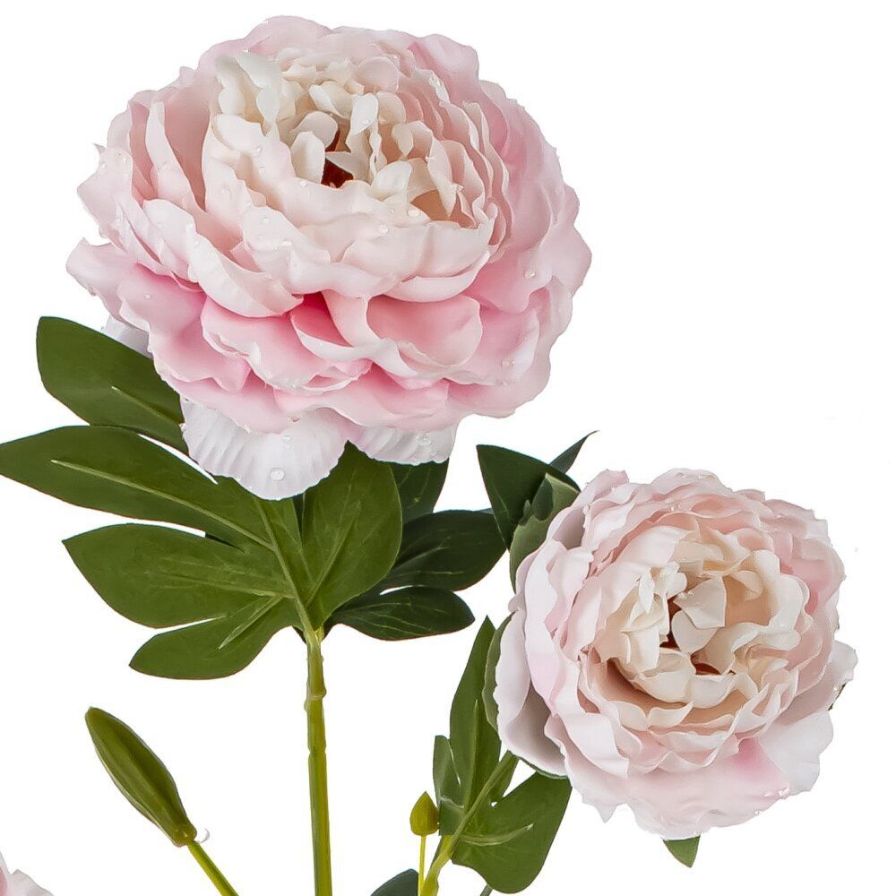 GAEM Цветок искусственный с каплями росы "Пион", L18 W15 H67 см