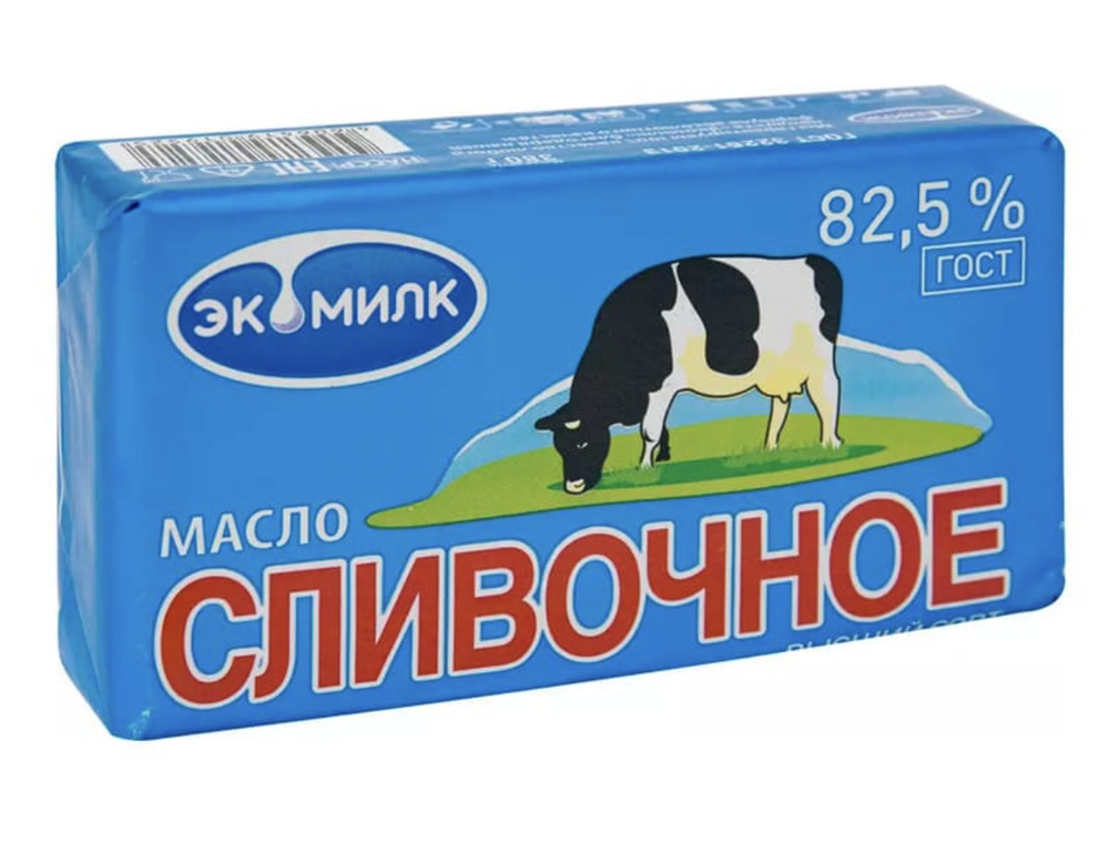 Масло сливочное ЭКОМИЛК 82,5%