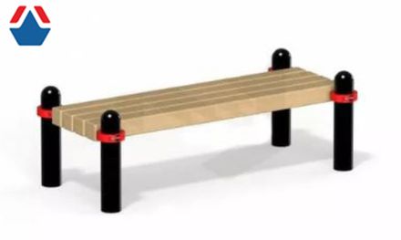 Скамья прямая Воркаут (стационарная с хомутами)