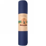 Коврик для йоги 6мм 61*183 см «Гармония» 2х сторонний, голубой/св.голубой