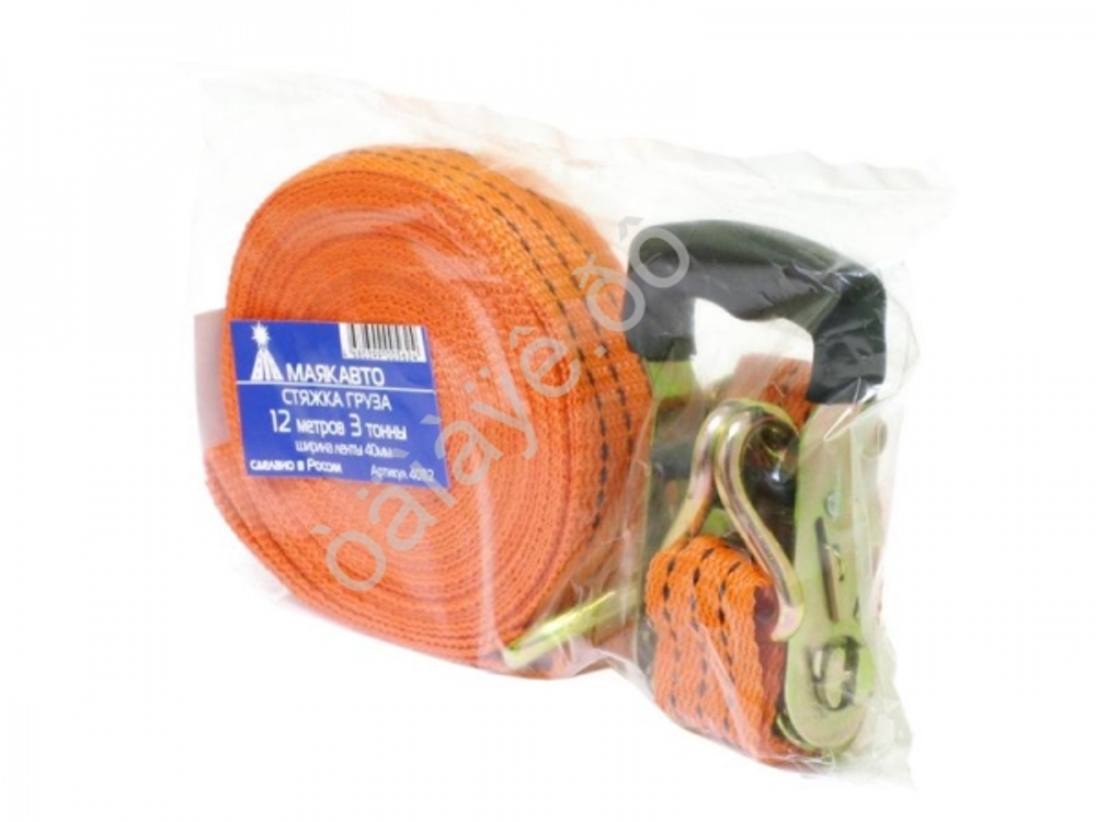 Стяжка груза 12м шир ленты 40мм МАЯКАВТО™ с храп. механизмом 40112