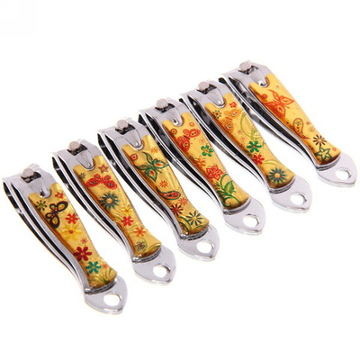 Кусачки для ногтей «Бабочки и цветы» цвет серебро/золото, 7,8см