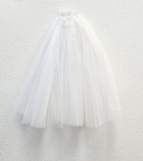 Свадебная мини фата "Мечта невесты", белая с гребешком