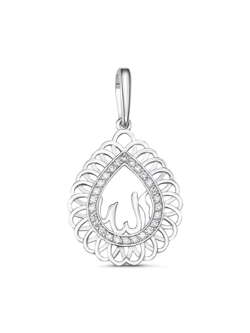 Серебряная подвеска на шею мусульманская