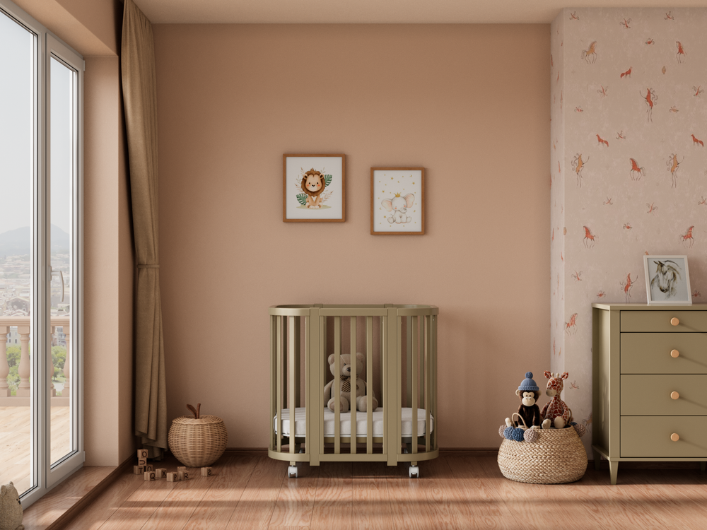 Кроватка детская Incanto Nova Lux c наклоном дна, маятник продольного качания,цвет кашемир