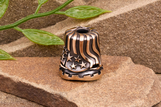 Бусина для темляка Флаг США (бронза) от мастерской Братьев Пешковых